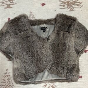 Luxurious Gray Fur Jacket